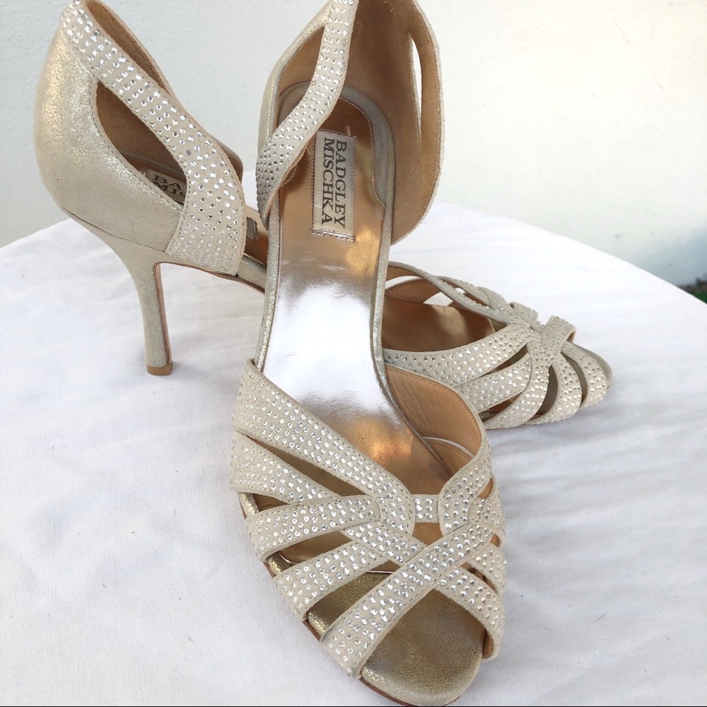 Badgley Mischka Tatiana RS D’Orsay Peep Toe Heel Sz 9